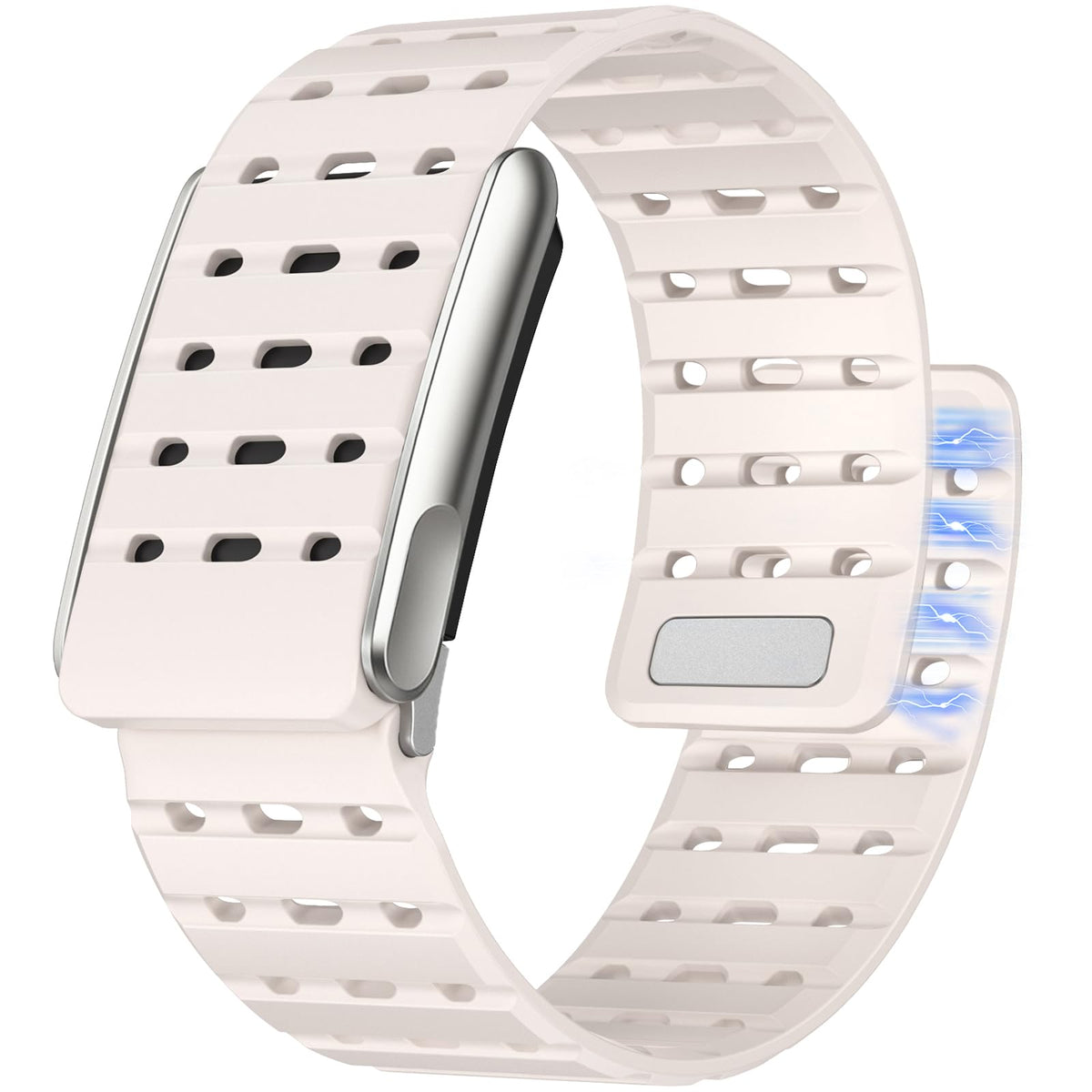 Anpzband silicone band for Whoop 5.0 on wrist delivers breathable all-day comfort.