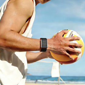 Two-tone design with air holes from Anpzband keeps the wrist comfortable.
