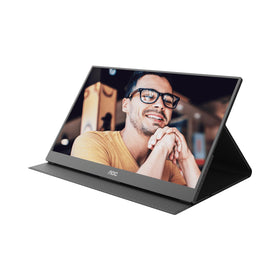 AOC 16T15 close-up of IPS panel demonstrating accurate colors and clarity