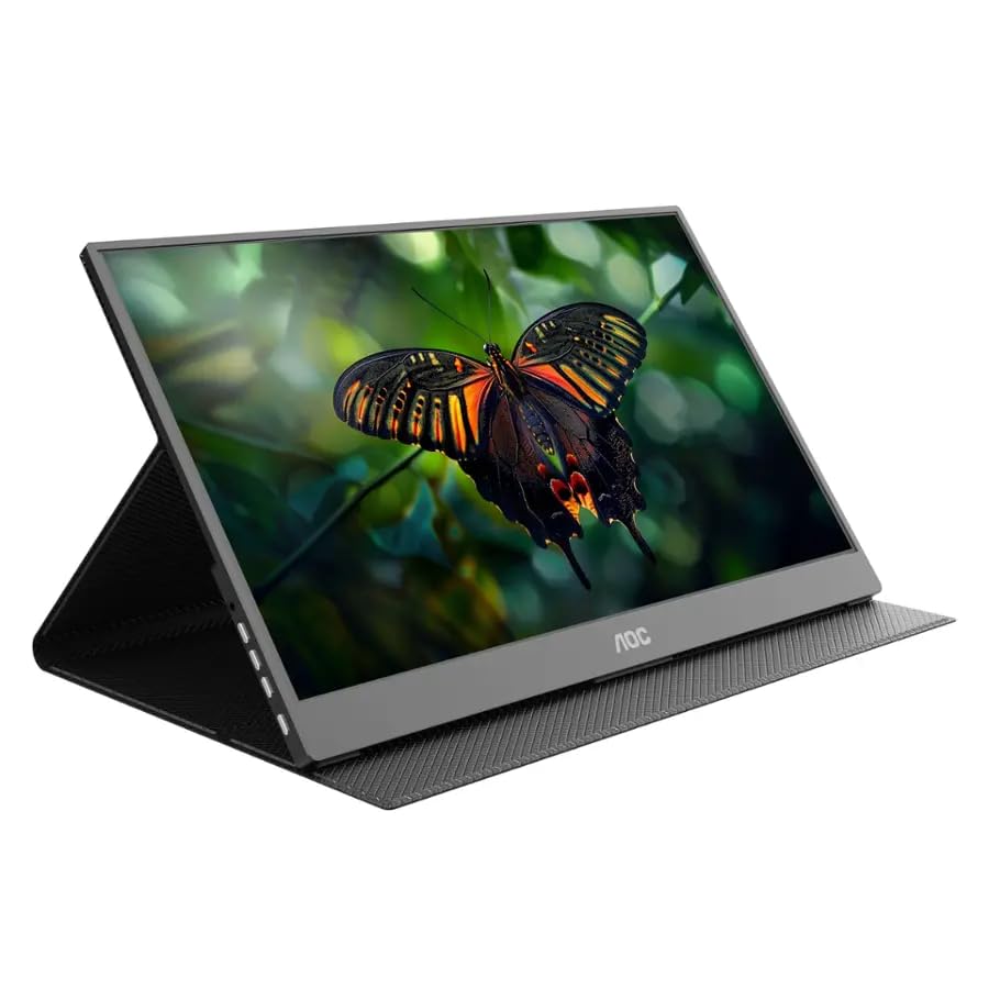 AOC 16T15 front view showing full HD screen and clean bezel for clear visuals
