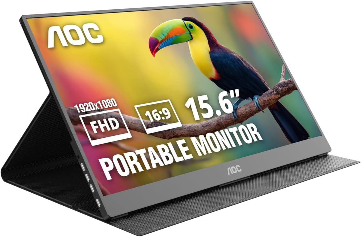 AOC 16T20 portable monitor with 15.6-inch FHD display for on the go multitasking