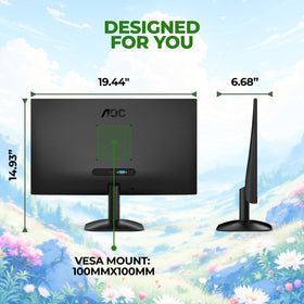 AOC 22B35HM23 Flicker-Free and Low Blue Light for comfortable long sessions.