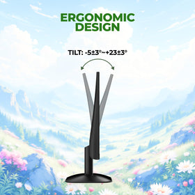 AOC 22B35HM23 tilt-adjust ergonomic stand for personalized viewing angles.