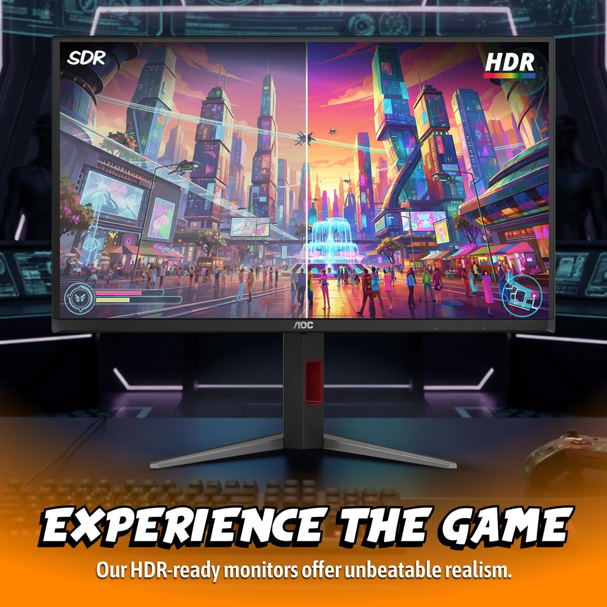Smooth 240Hz refresh keeps motion crisp during fast-paced multiplayer battles.