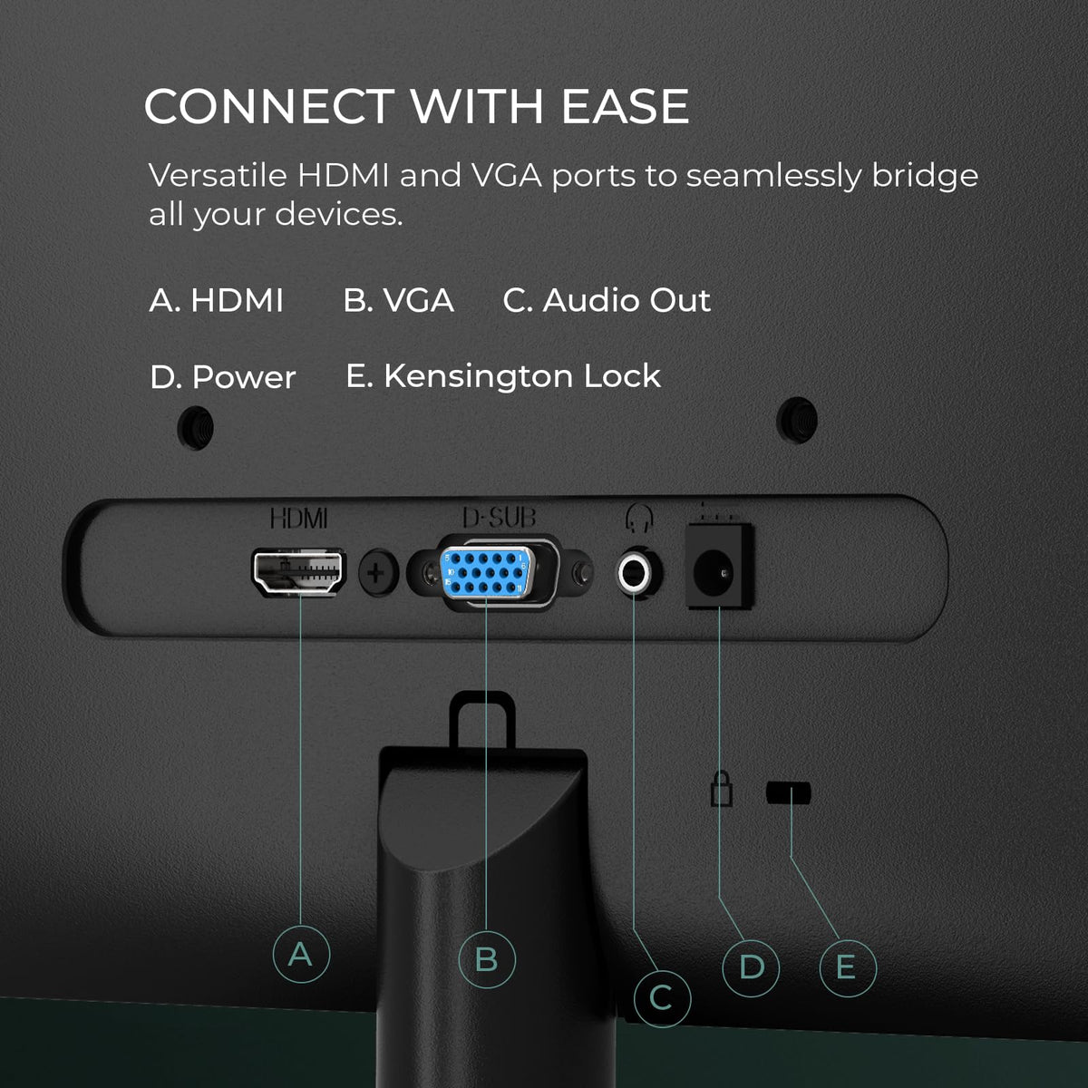 AOC 24B35H3 120Hz refresh close-up showcases smooth motion for gaming and video.