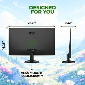 AOC 24B35H3 tilt-adjust stand with VESA compatibility enables ergonomic setups.
