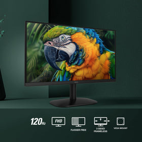 AOC 27B35H3 120Hz refresh enables smooth gameplay and media viewing.