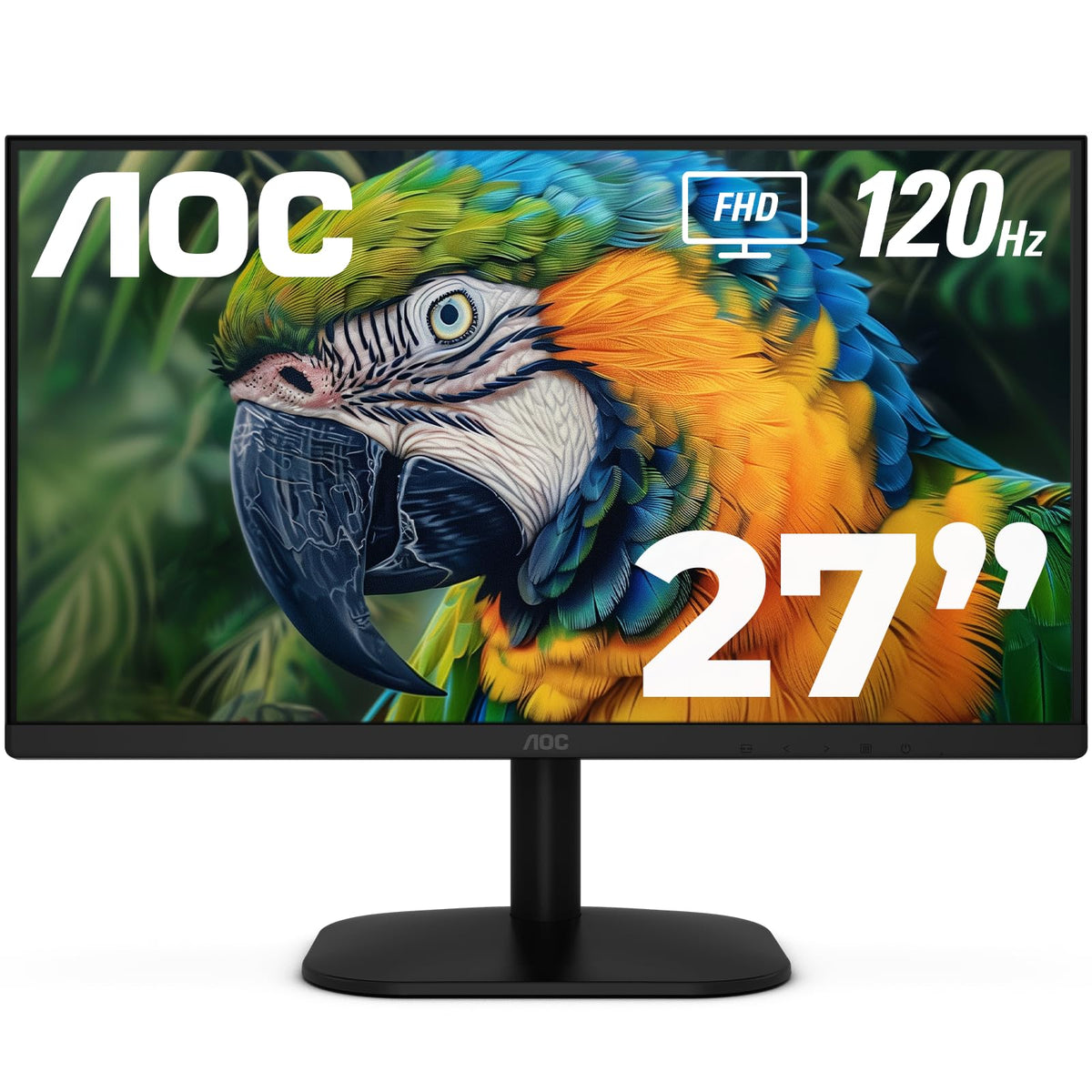 AOC 27B35H3 IPS 27-inch display offers crisp visuals for work and media.