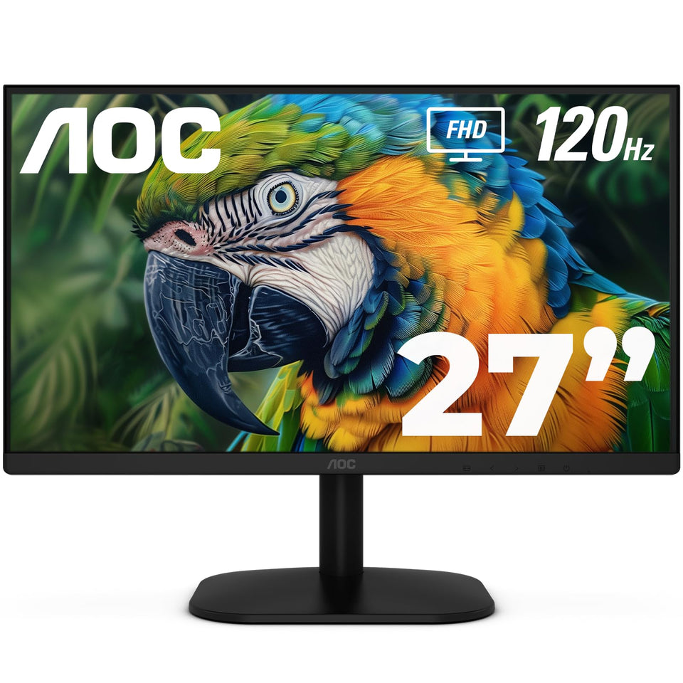 AOC 27B35H3 IPS 27-inch display offers crisp visuals for work and media.