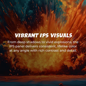 AOC 27G4H IPS panel clarity delivers vibrant colors and wide viewing angles.
