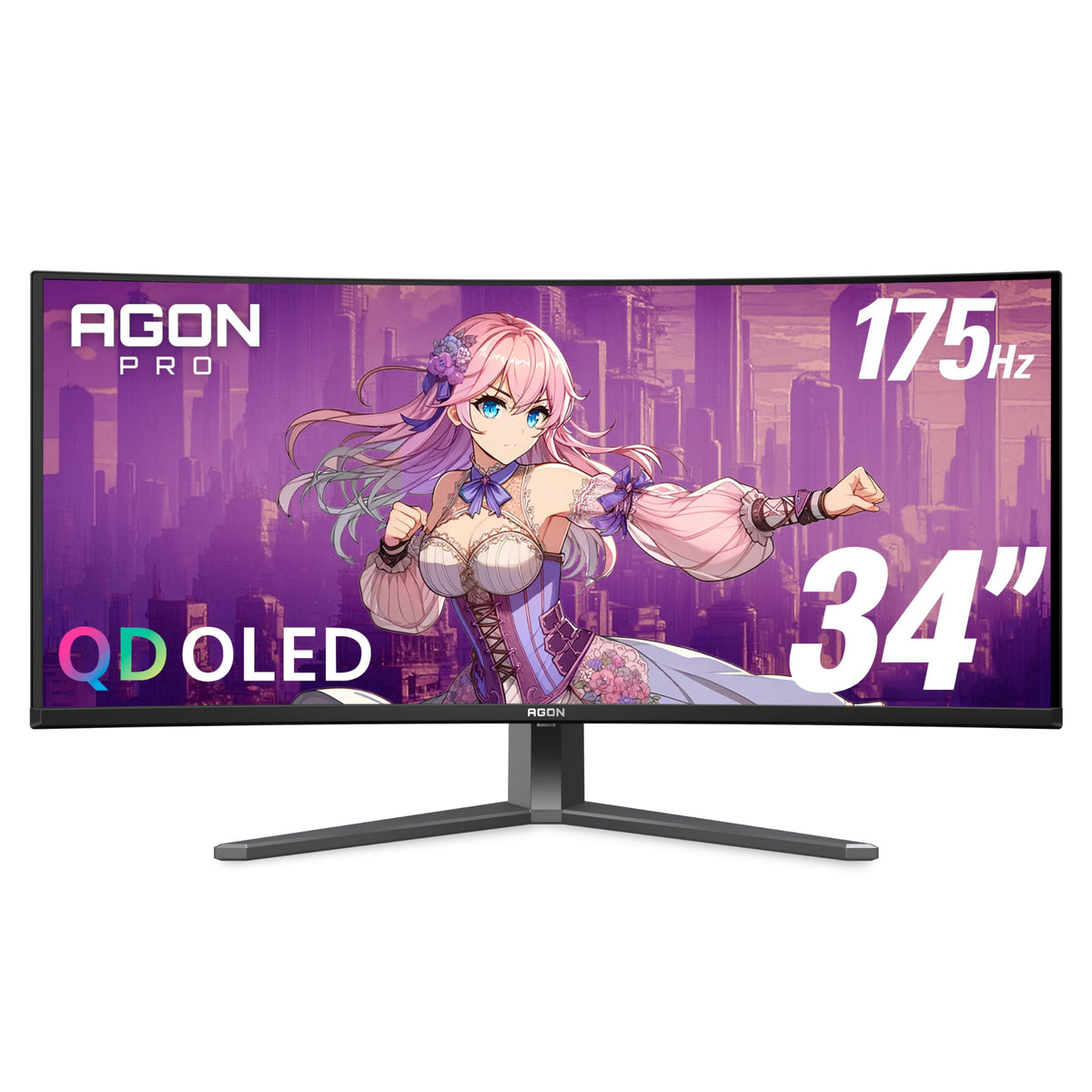 AOC AGON PRO AG346UCD 34-inch curved QD OLED display for immersive gaming