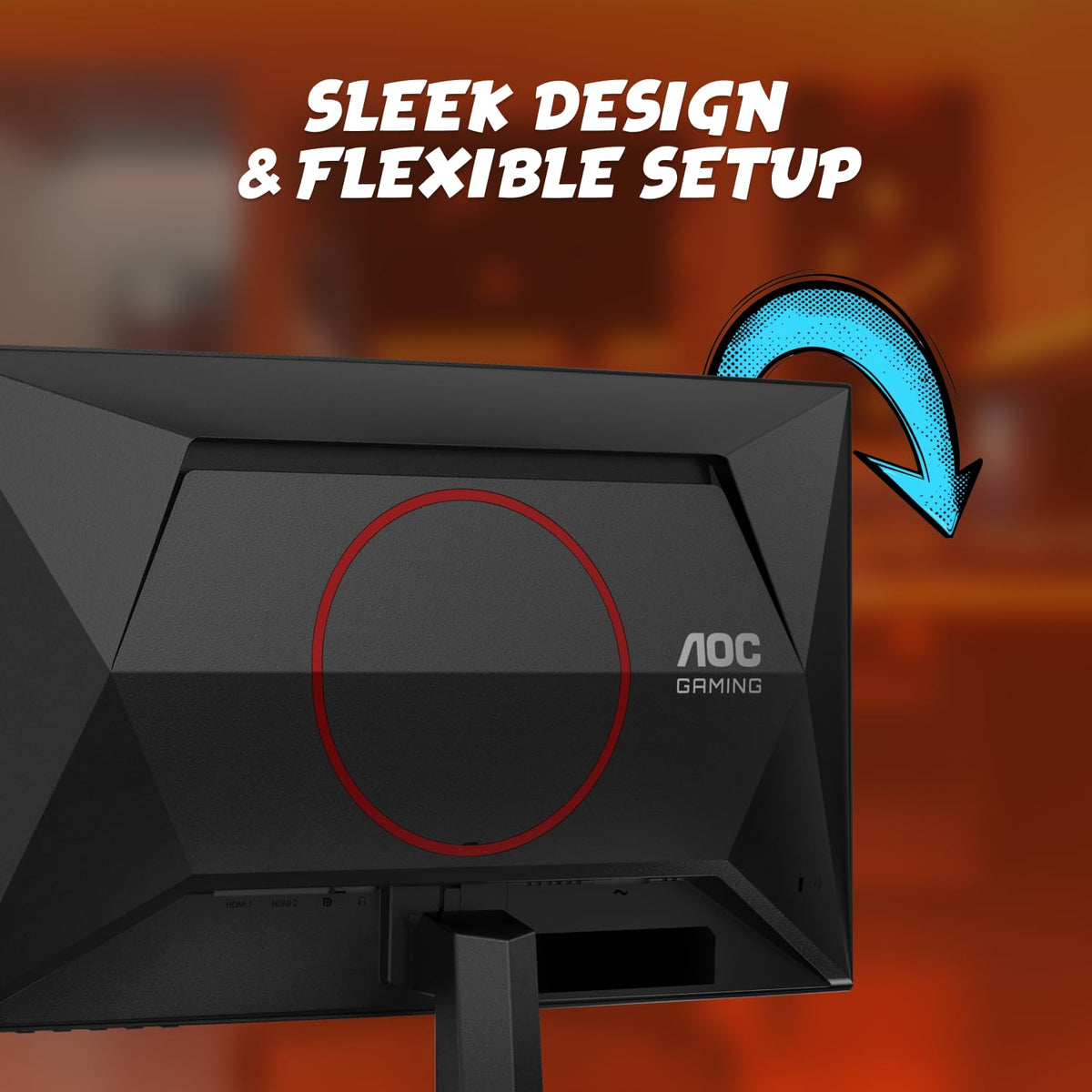 AOC C24G42E frameless design emphasizes edge-to-edge viewing.