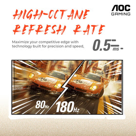 AOC C27G4H 0.5ms MPRT reduces motion blur during competitive play