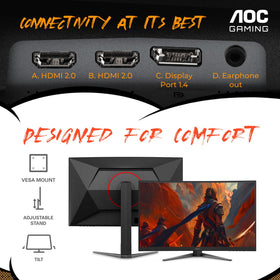 AOC C27G4H ready for console use with PS5, Xbox, and Switch compatibility