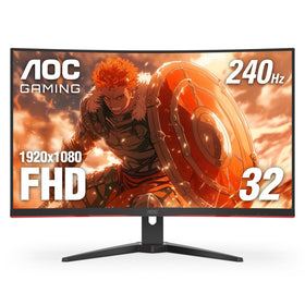 AOC C32G2ZE 32-inch curved monitor for immersive gaming and wide viewing angles.