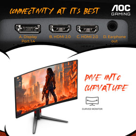 AOC CQ27G4H eye care features reduce eye strain during long sessions.