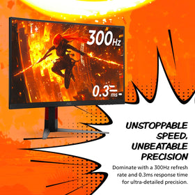 AOC CQ27G4ZH 300Hz refresh delivers ultra-smooth motion for fast games.