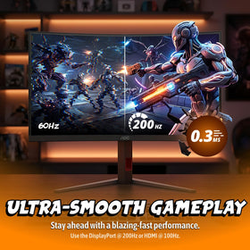 AOC CU34G4H 0.3ms MPRT minimizes motion blur during fast moments.