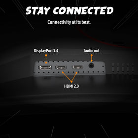 AOC CU34G4H DisplayPort 1.4 inputs support high refresh rates.