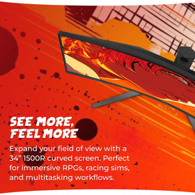 AOC CU34G4V 180Hz refresh rate for smooth action sequences.