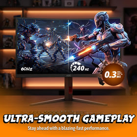 AOC CU34G4Z 240Hz refresh rate for smooth, responsive action in fast titles.