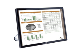 AOC in portrait mode on desk, vertical document viewing benefit