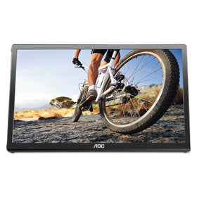AOC e1659Fwu compact USB monitor for portable desk setup