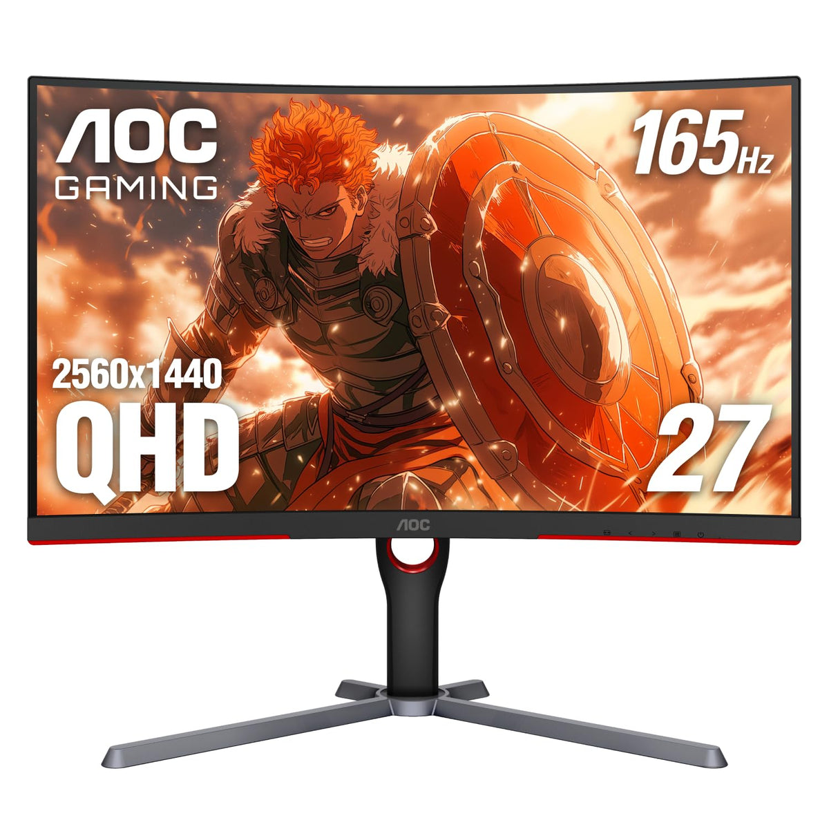 AOC Gaming CQ27G3S 27-inch Quad HD display delivers crisp, immersive visuals.