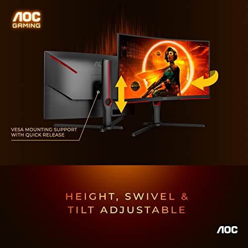 AOC CQ27G3S supports Adaptive-Sync and G-SYNC for tear-free gameplay.