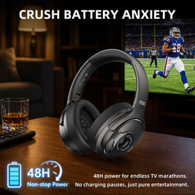 AOC 2.4GHz transmitter and TV ports, ensures zero-lag connection benefit