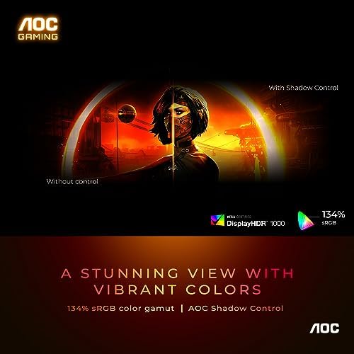 AOC Q27G3XMN frameless design enhances immersion and desk aesthetics.