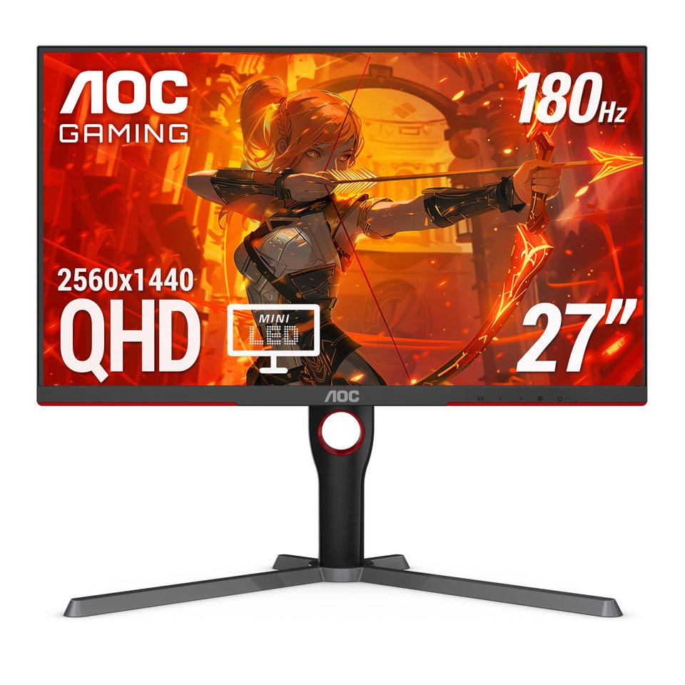 AOC Q27G3XMN mini-LED backlight with 336 zones delivers deep blacks and bright highlights.