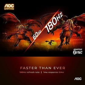 AOC Q27G3XMN QHD resolution at 2560x1440 for crisp game details.