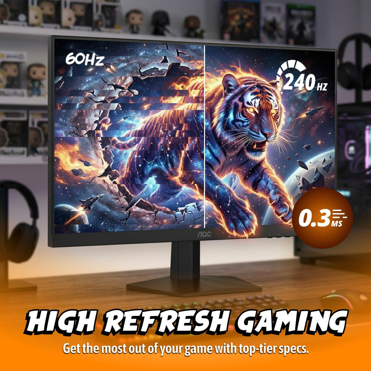 Adaptive-Sync on AOC Q27G41ZE to minimize tearing across setups