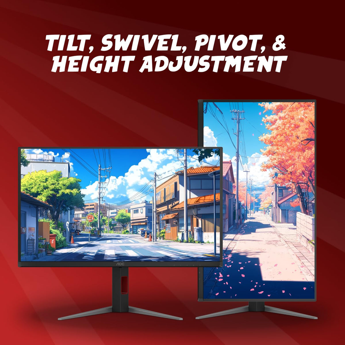 AOC Q27G4ZD G-Sync compatible for tear-free gaming.