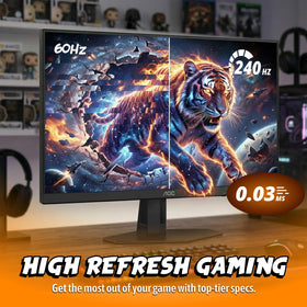 AOC Q27GAZD adaptive-sync icon indicating tear-free gameplay capability