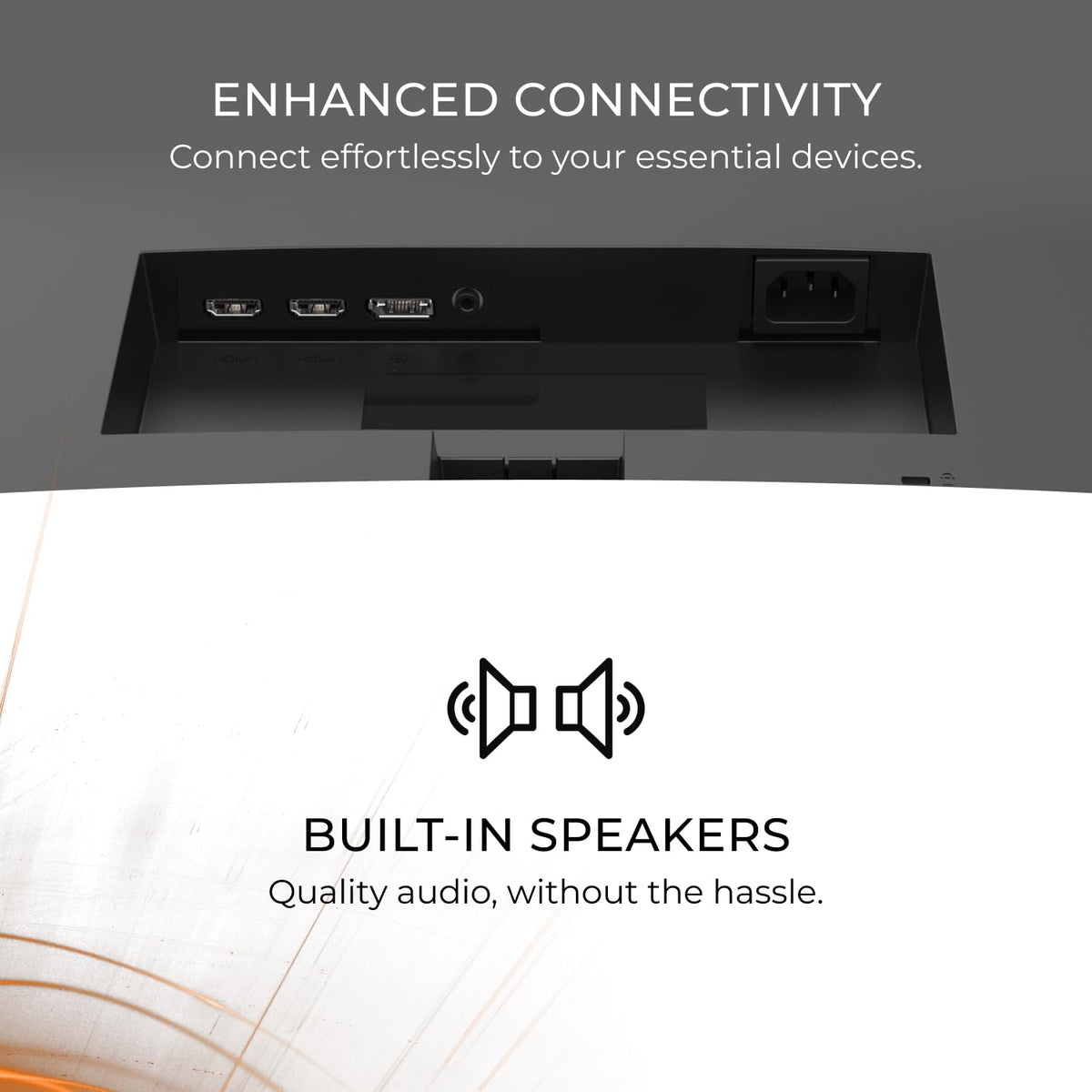 AOC U27B3A built-in speaker and eye care features for comfortable use