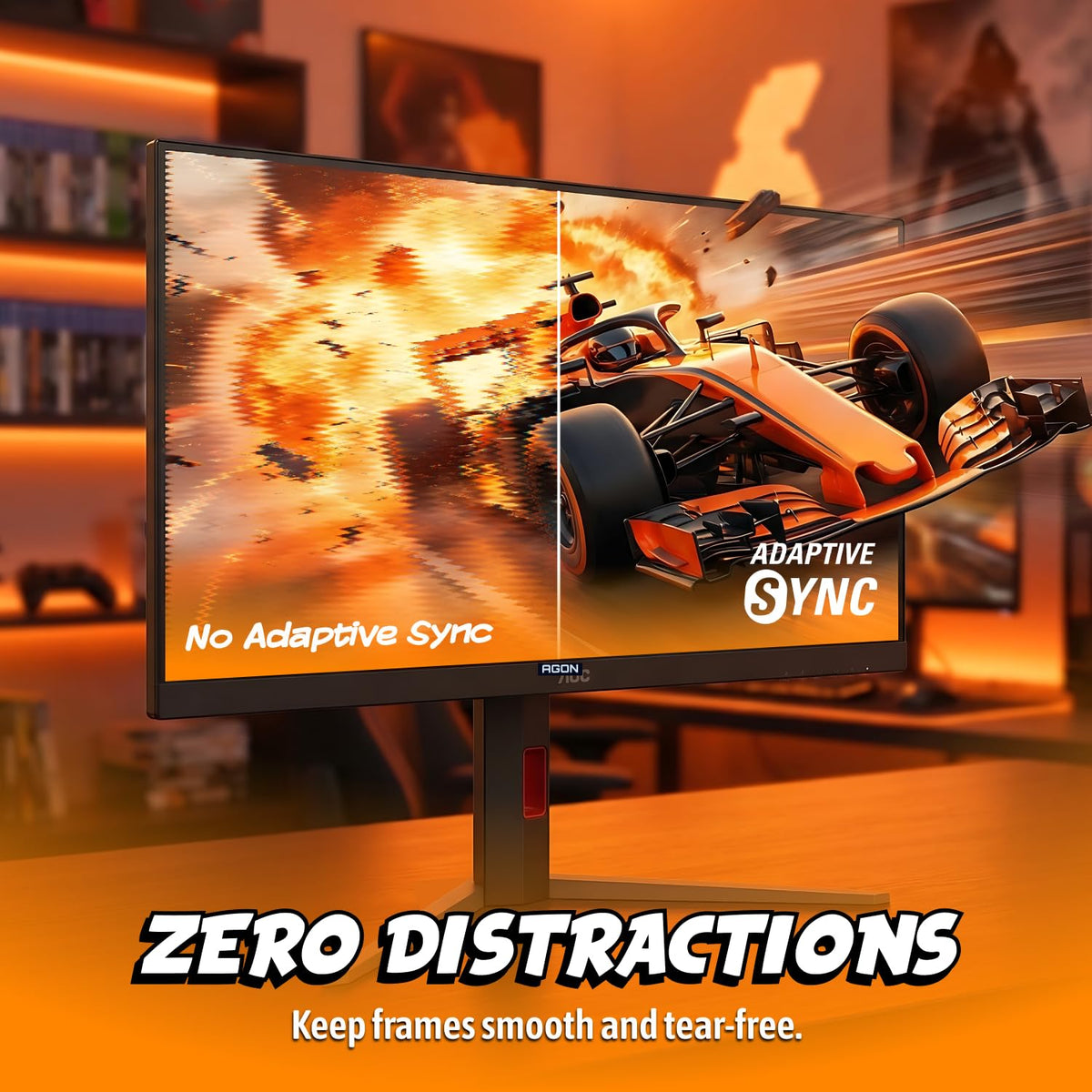 AOC U32G4 0-5ms MPRT UHD reduces motion blur in fast scenes.