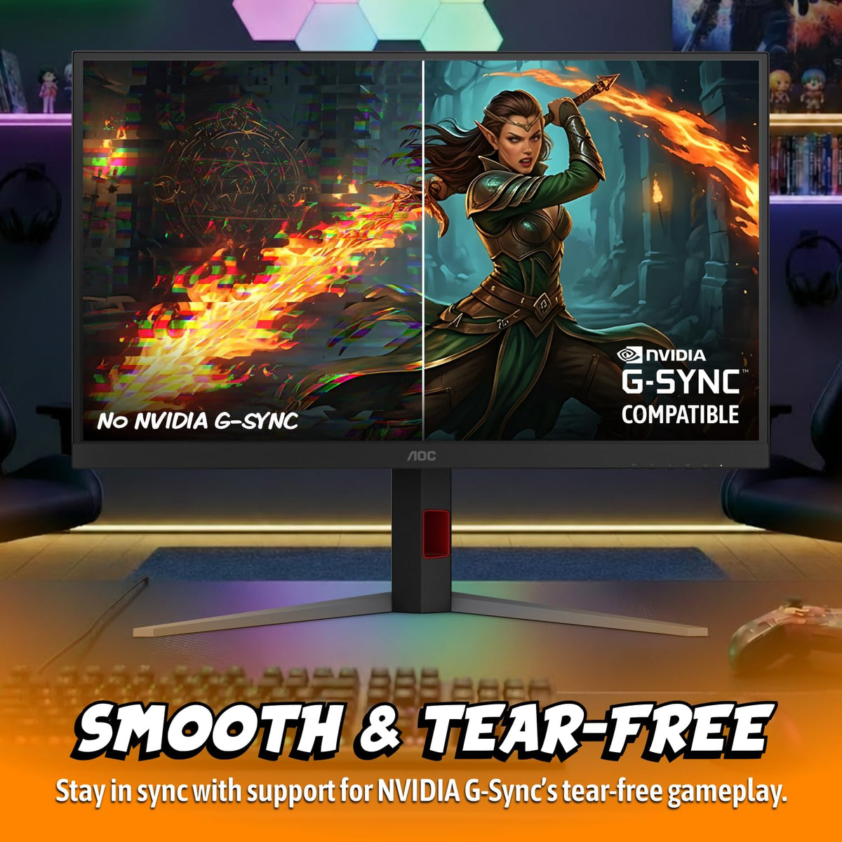 AOC U32G4ZMN Shadow Control and Game Mode tailor visuals to your scene