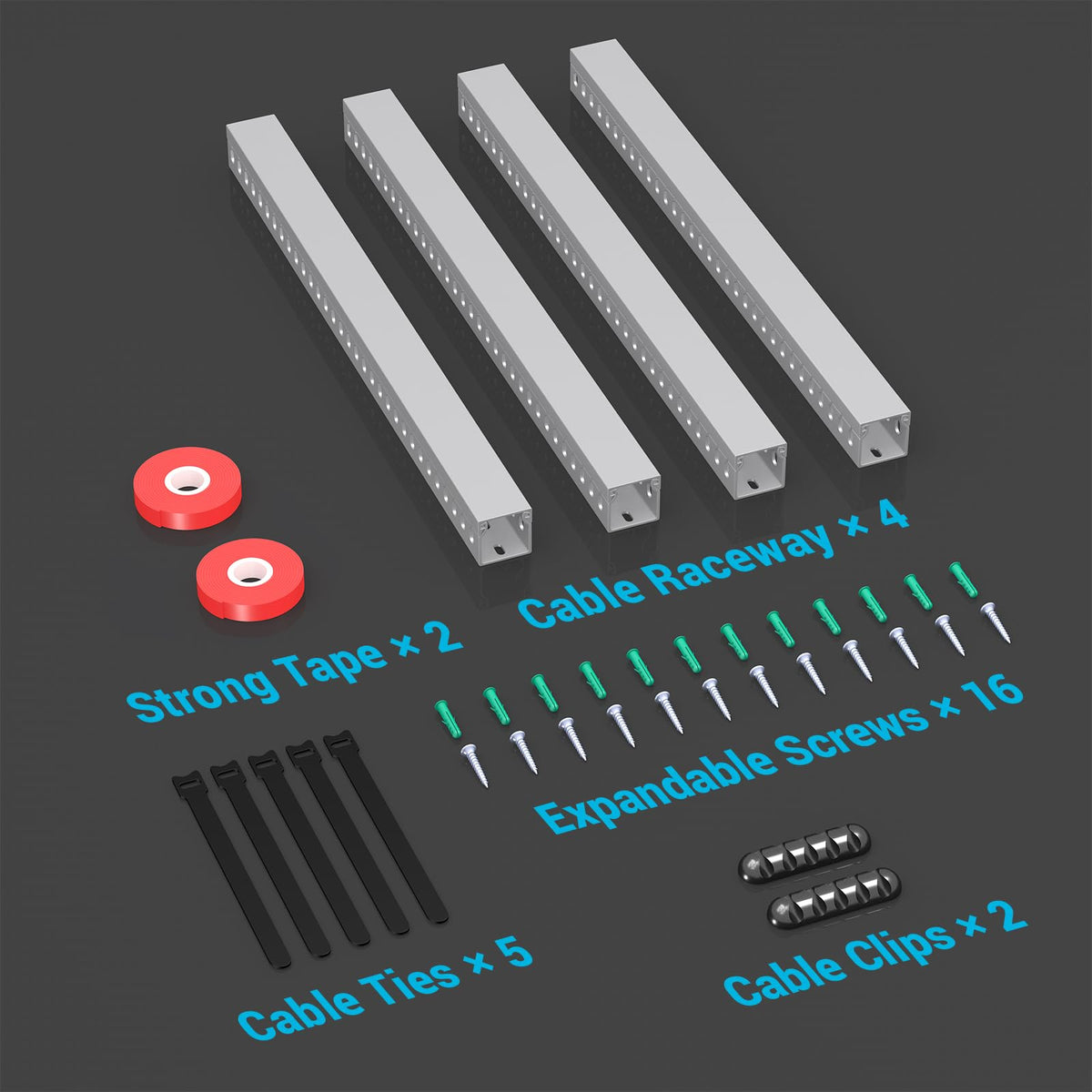 Aocii four-pack wire duct helps organize power and data cables