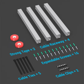 Aocii four-pack wire duct helps organize power and data cables