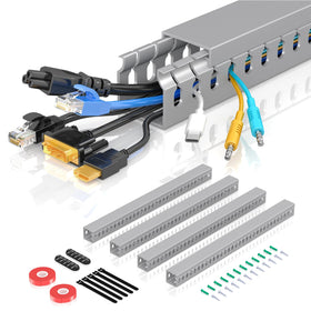 Aocii open slot wire duct kit trunking keeps cables tidy under desks