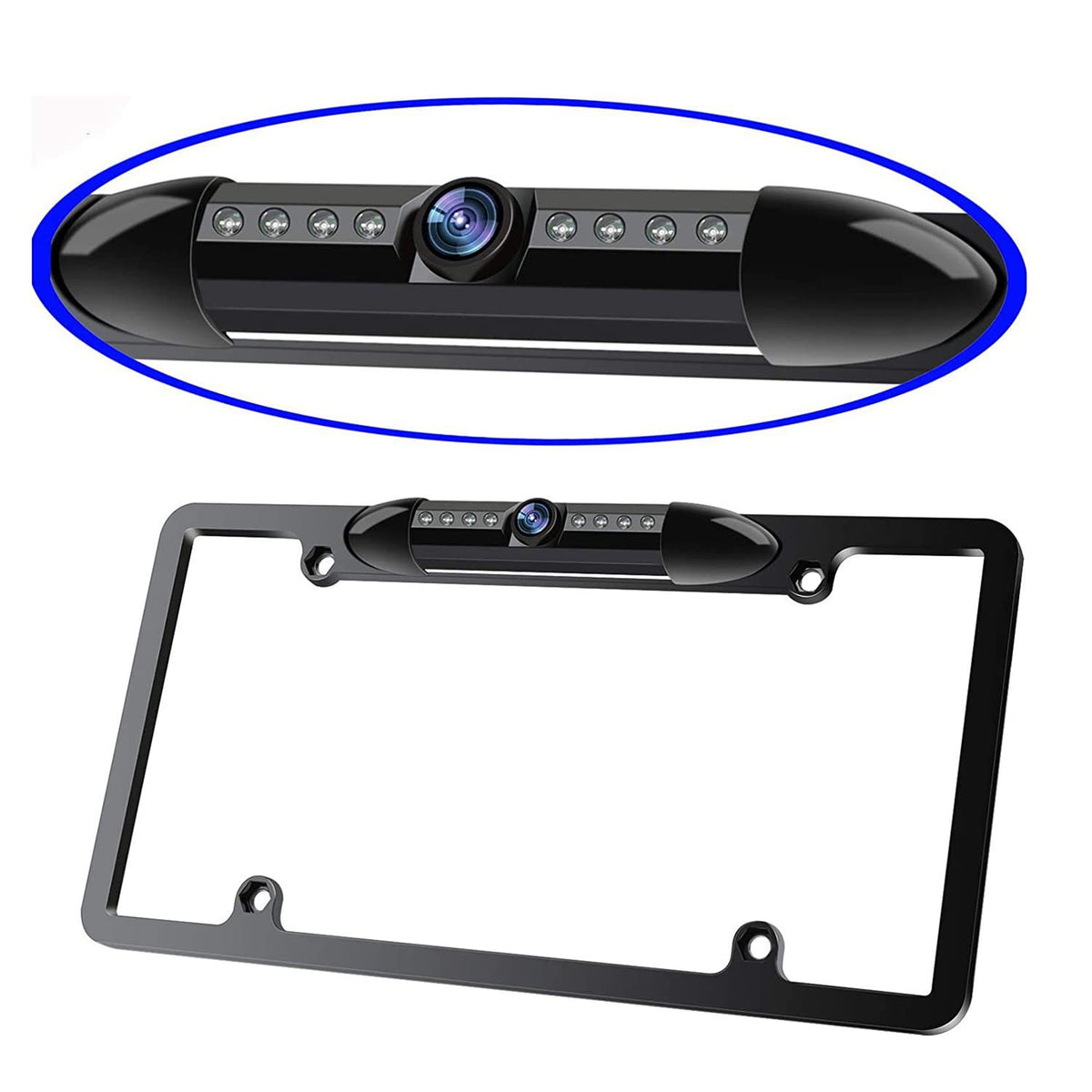 AOCISKA rear-view camera in action on a car showing clear visibility.