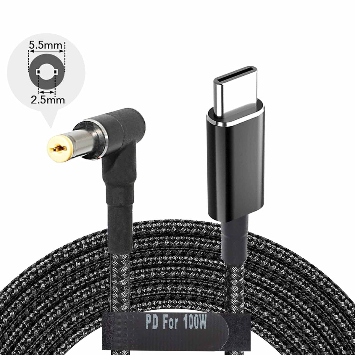 AoeSpy cable laid next to ruler showing 6.5ft length for reach and convenience