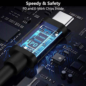 AoeSpy USB-C plug detail with e-marker chip for safe PD negotiation