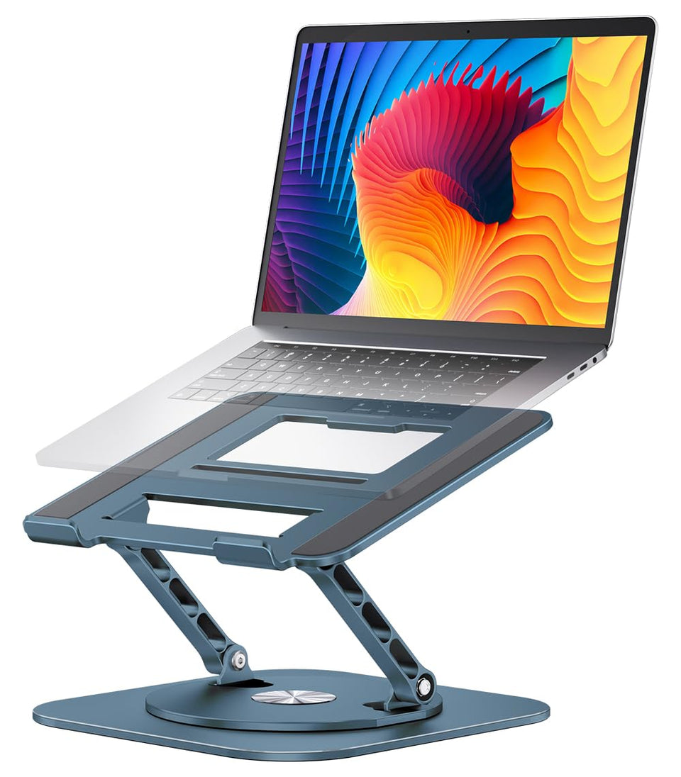 AOEVI navy front view showing stable stand and ergonomic benefit