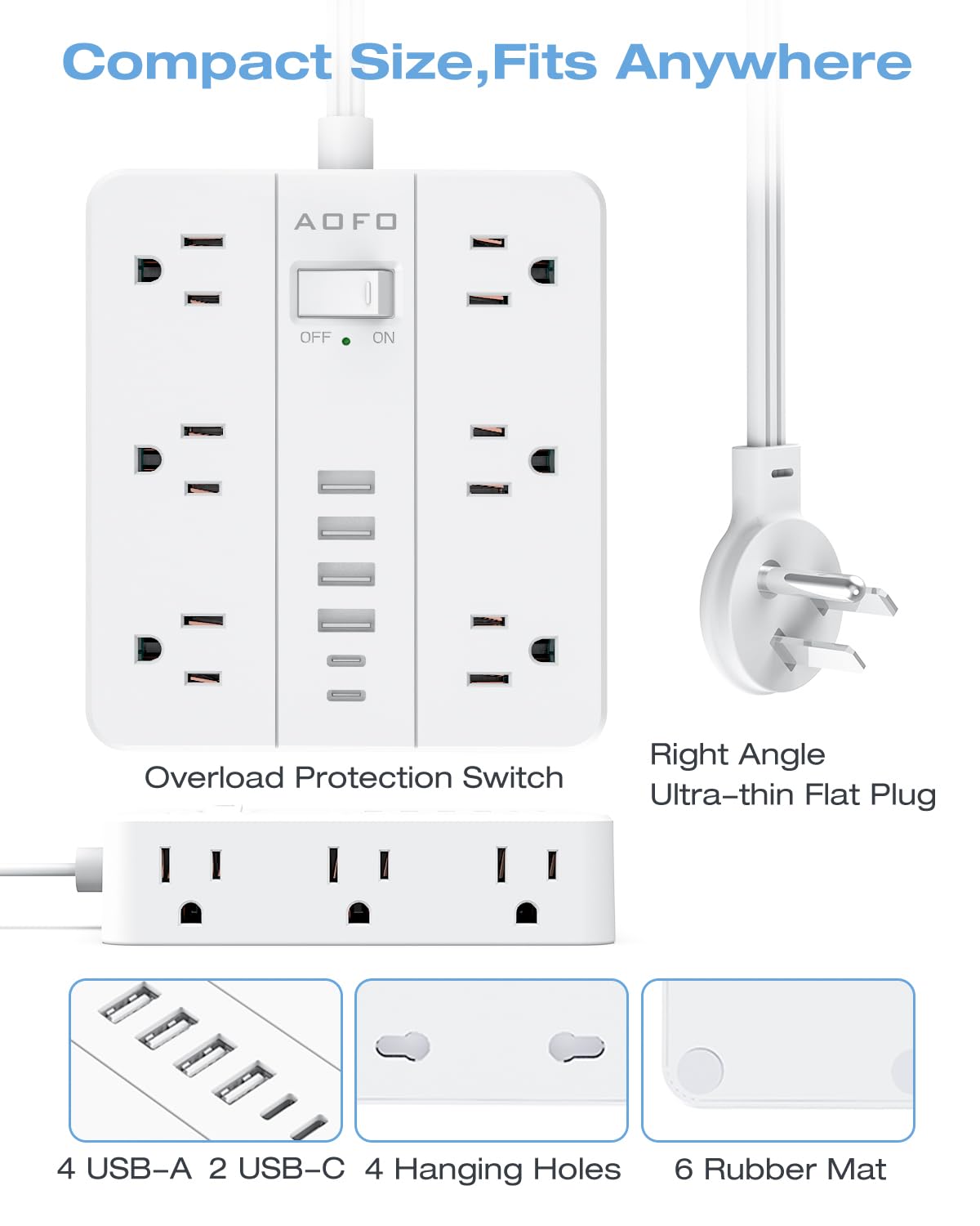 AOFO white finish blends with home or office decor.