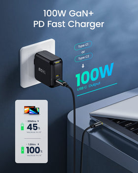 AOHI 2-port PD charger enables dual-device charging simultaneously