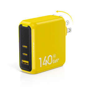 AOHI Magcube 140W charger with foldable plug for travel and desk use