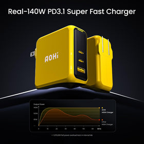 AOHI Magcube dual USB-C ports deliver up to 140W for fast laptop charging